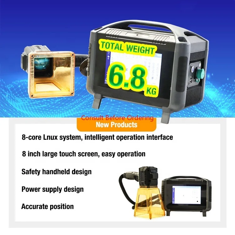 30W Mini Portable Handheld Fiber Marking Machine Engraving Machine For Metal Stainless