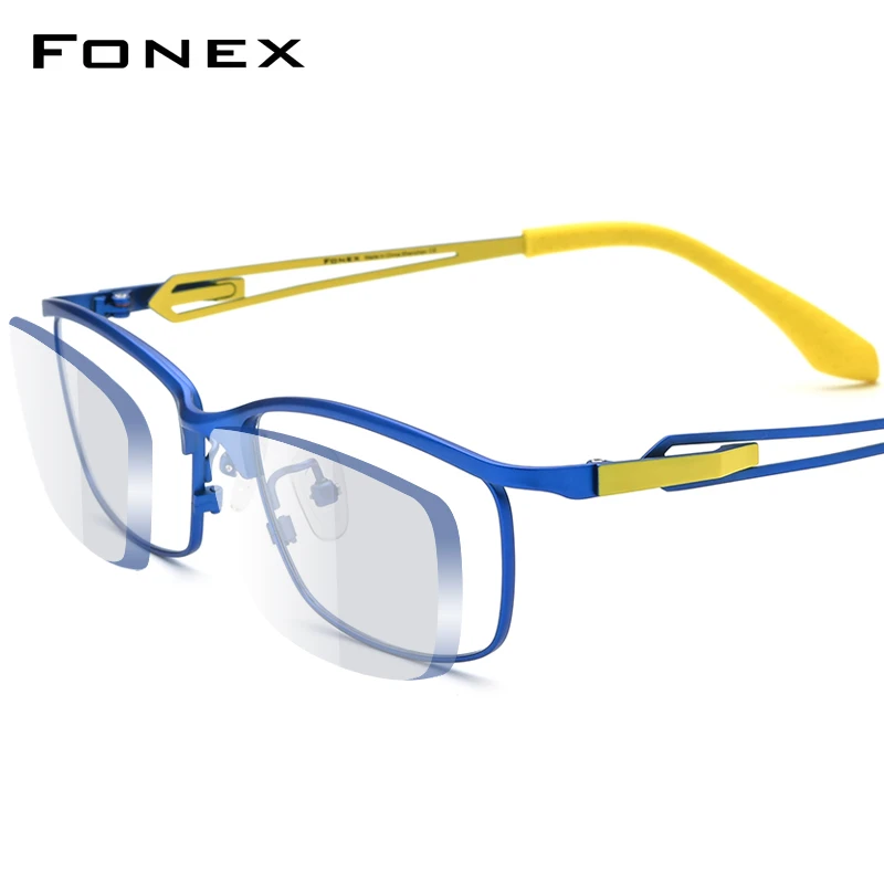 

FONEX Customized Glasses Titanium Eyeglass Frames 2024 New Square Korean Eyewear F85775 (Must Contact Customer Service)