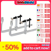 Allsome 2pcs Light-Duty Drop Forged Steel Bar Clamps F Clamps 160x60mm/300x60mm for Welding Woodworking Metalworking DIY Crafts