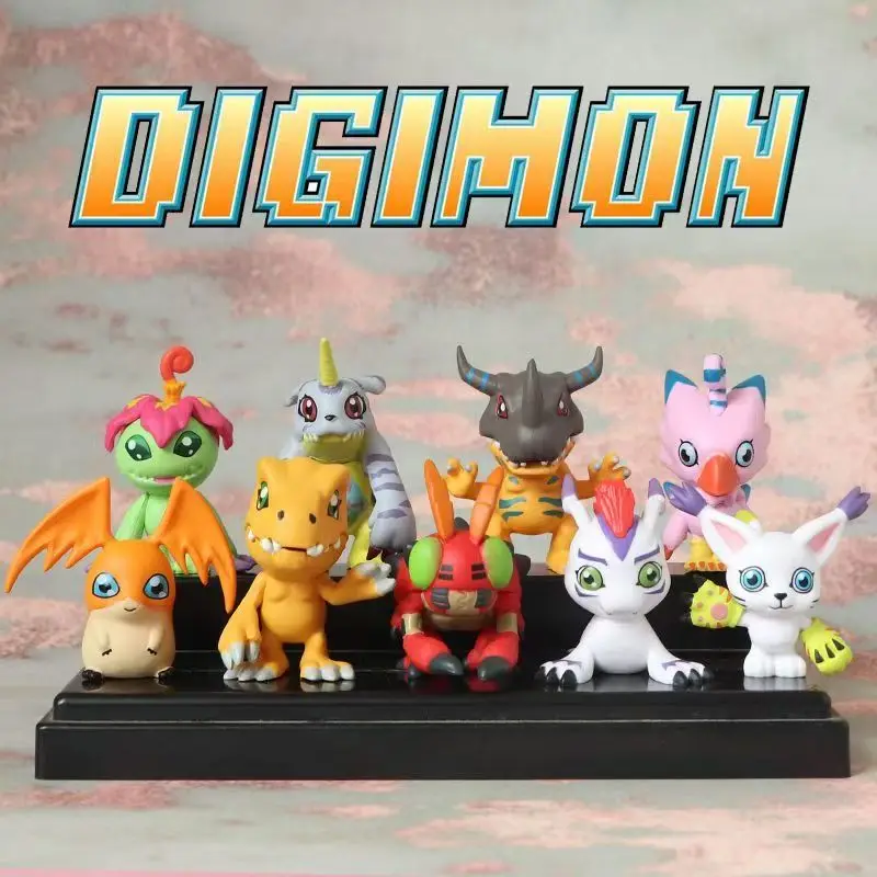 

Набор фигурок Digimon Adventure, 9 шт., Агумон, Габумон, Гомамон, ПВХ, коллекционная модель, игрушка, аниме-статуэтка, подарок для фанатов