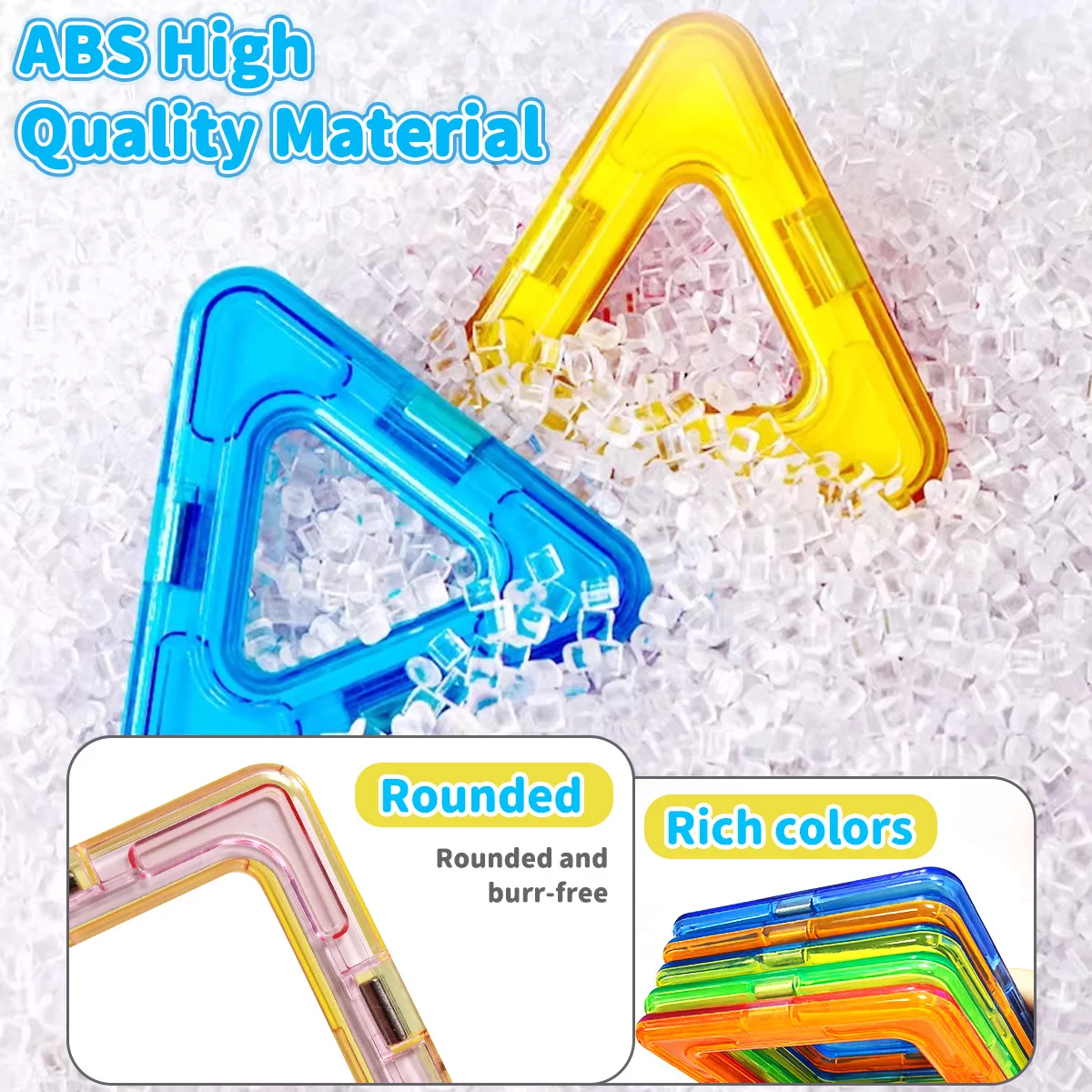 Magnetisches Bausteine-Set für Kinder, für Kinder ab 30 Teile, Stiel-Lernspielzeug, große Größe, kreatives Lerngeschenk für Kinder