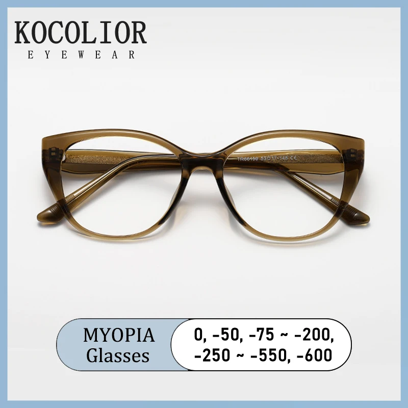 

Fashion Vintage Brand Design Cat Eye Small Frame Myopia Glasses Prescription Photochromic Anti Blue Ray Women Nearsight Eyewear
