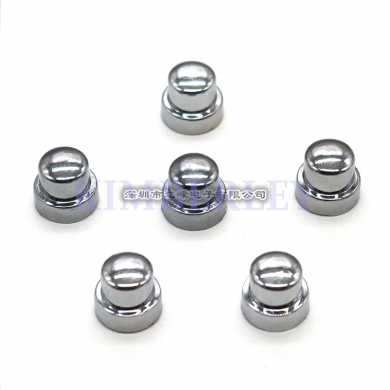 20 Piece 7*8 Electroplated Key Cap 6*6 Tap Switch Key Cap Plastic Key Round Hole 3.2 Power Amplifier Tap Key Cap