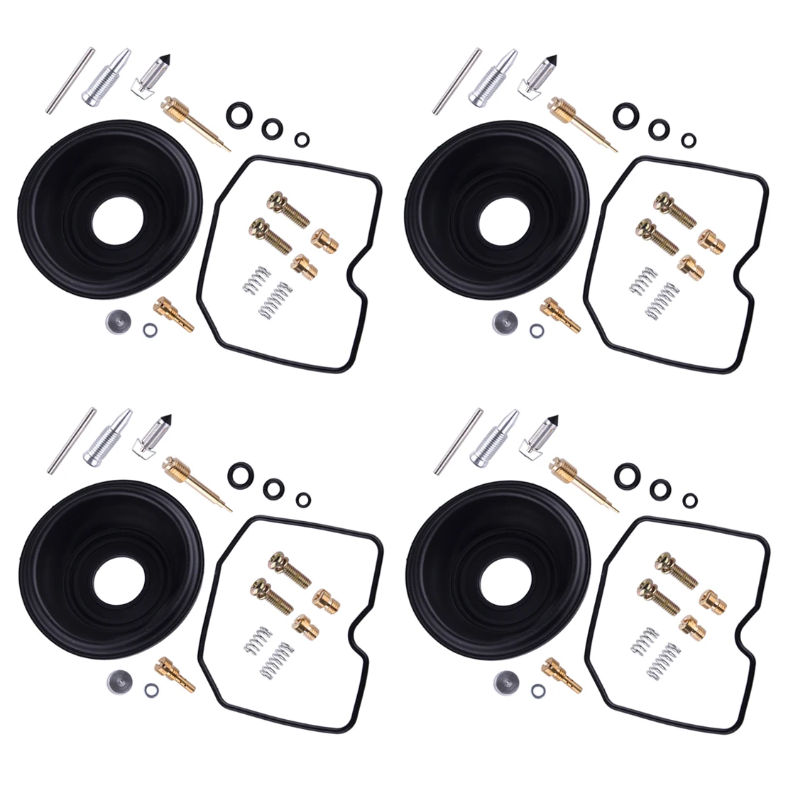 Набор для Ремонта Карбюратора мотоцикла, 4 комплекта, диафрагма подходит для Kawasaki GPZ900R Ninja ZX900A 1984-1990 1991 1992 1993 1994 1995 1996