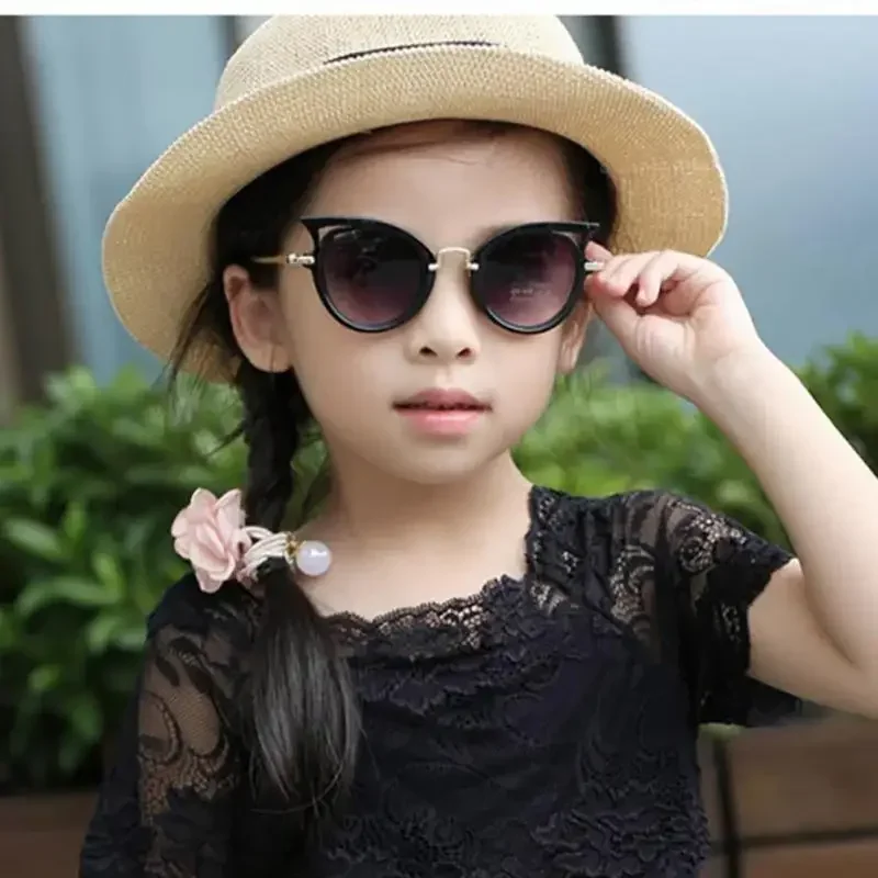 Children Cat Eye Sunglasses Various Colors Sun Protection Glasses Party Multi-scenario Fashion Decoration Girl Eyewear