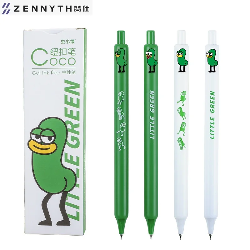 Zennyth Kawaii Press Gel Pen 0.42mm Black Quick Drying Stationery Smooth Writing Fun Cartoon Cute Simple Style Signature Pens