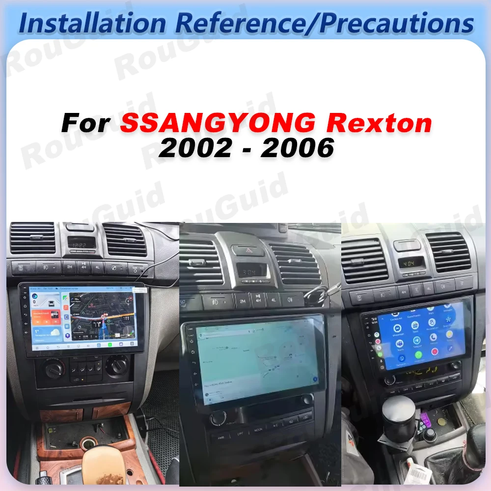 Car Radio Autoradio Carplay Android For SSANGYONG Rexton 2002 - 2006 GPS Navigation Touch Screen Video Multimedia Player 5G Wifi