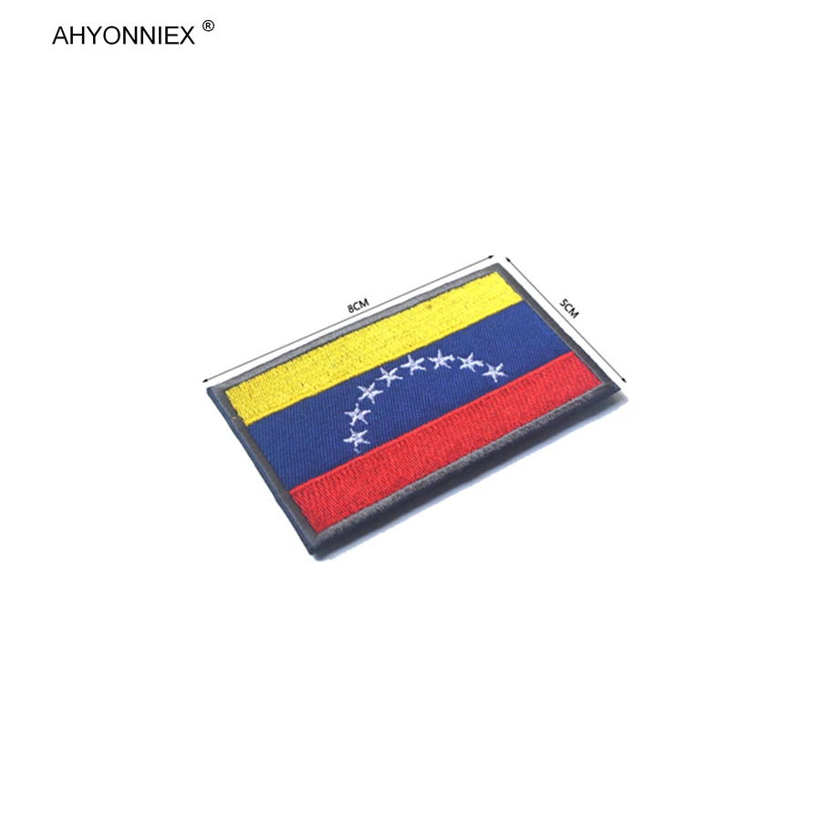 1PC South Africa Venezuela Argentina Chile Brazil Flag Patch Backpack Bag Jacket Armband Badge Clothes Hook and Loop Sticker