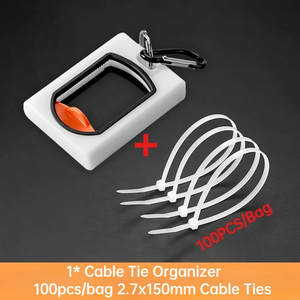 Square Round Cable Tie Organizer Glow In The Dark Fluorescent Plastic Cable Organizer Plastic Portable Wire Tie Tightener