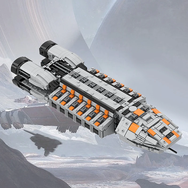 Gobrick MOC Space Battlestar Galactica Minotaur Building Block Kit Spaceship Aircraft Brick Model Toy DIY Education Kids Gift