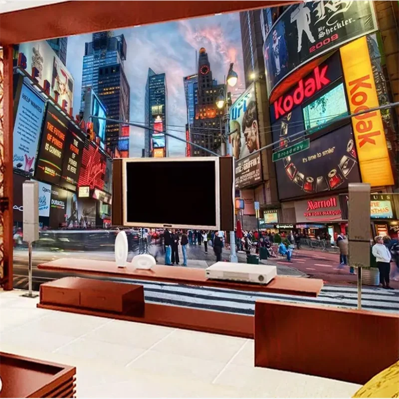 

Custom wallpaper 3d photo murals era square living room bedroom TV background wall Urban architectural murals papel de parede