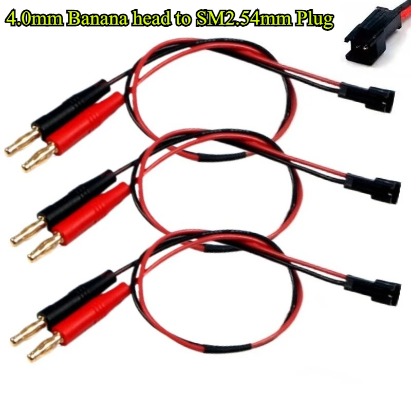 

4.0mm Banana head to SM2.54mm Plug connector with 20AWG silicone cable 30/50/100cm for RC Lipo Batte Imax B6 Charge Line Expand