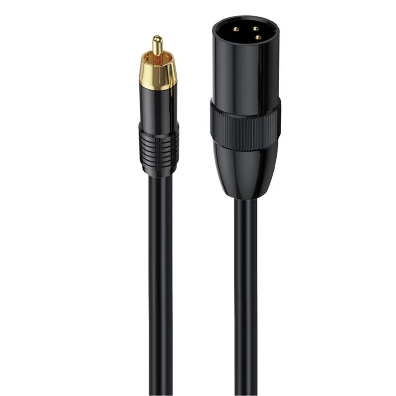 كابل محول قابس XLR ذكر RCA ، موصل صوت ستيريو ، 3 دبوس ، إلى m ، من 3 أمتار