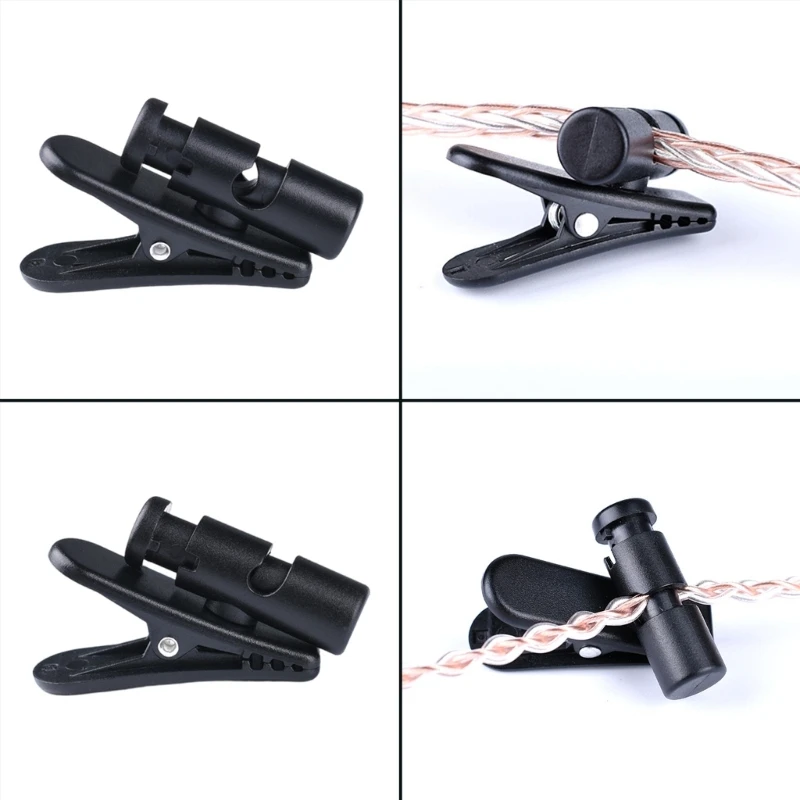 360 Degree Rotating Earbud Cable Clip Headphone Wire Clamp Gaming Headset Cable Fixing Tool for Cable Management