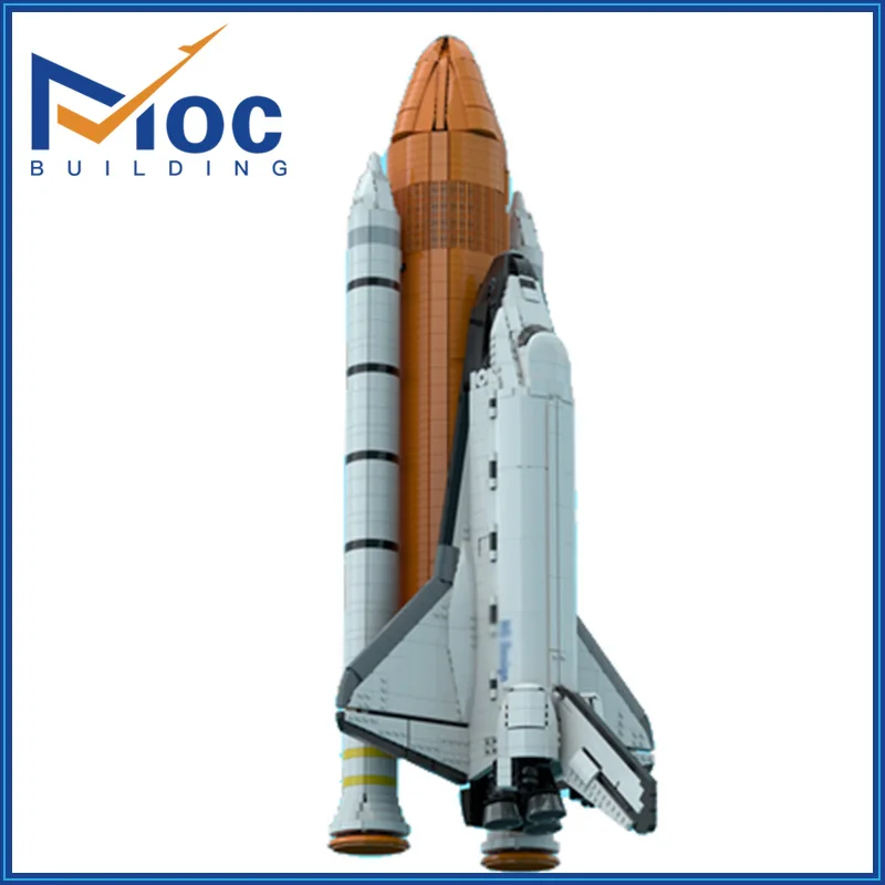 MOC Space Shuttle 10283 Upgrade  Booster Scale Base Building Blocks Rocket Bracket Aircraft Model Bricks Idea DIY Toys MOC-73206