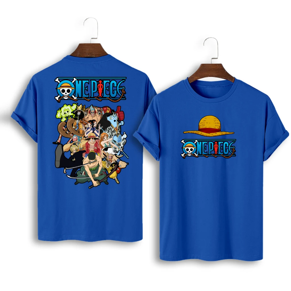 Heißer Japanische One Piece Luffy Baumwolle T-shirt Männer Atmungsaktive Unisex Sport T-shirt Sommer Frauen Männer Oversize Bandai Cosplay T-shirt