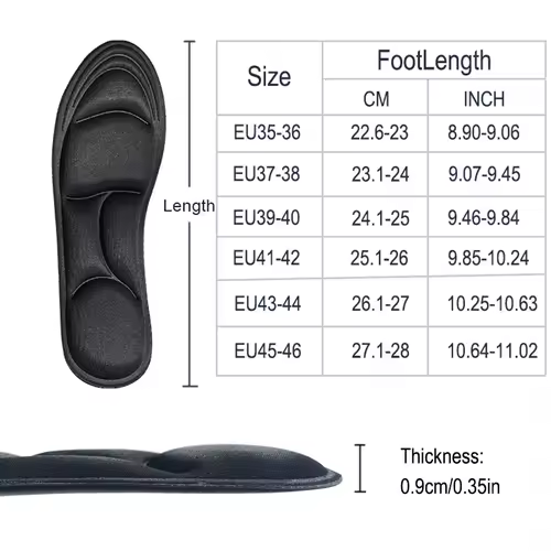 5D Massage Memory Foam Insoles Thickening Breathable Cushion Cushioning Comfort Suitable For High Heels Insoles - Image 6