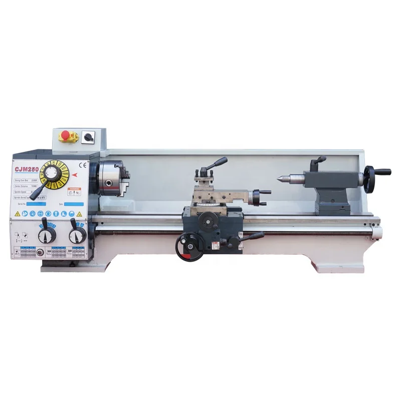 Cjm250 Horizontal Desktop Metal Lathe Small  Machine Tool General Industrial Horizontal Lathe