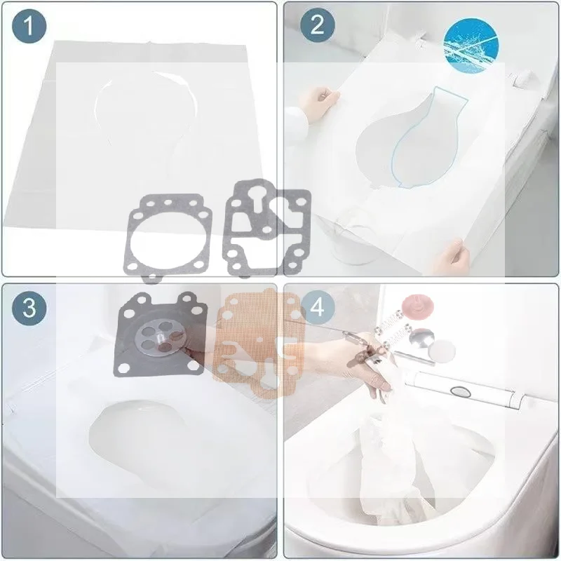 50/100PCS Large Universal Version Disposable Toilet Seat Cover Portable Essential Waterproof Toilet Seat Cushion for Travel