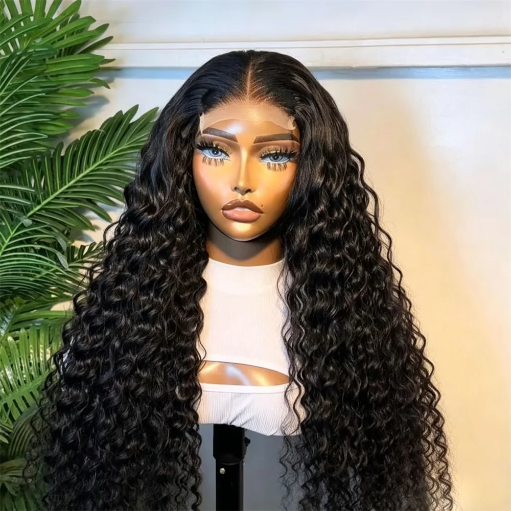 

Black Kinky Curly 26 Inch 180%Density Lace Front Wigs For Women Baby Hair Synthetic High temperature Fiber Daily Wear Wigs