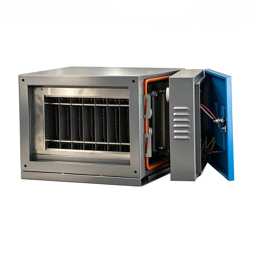 Electrostatic precipitator, smoke filter, kitchen exhaust system, air purifier with a smoke removal rate of more than 95%,