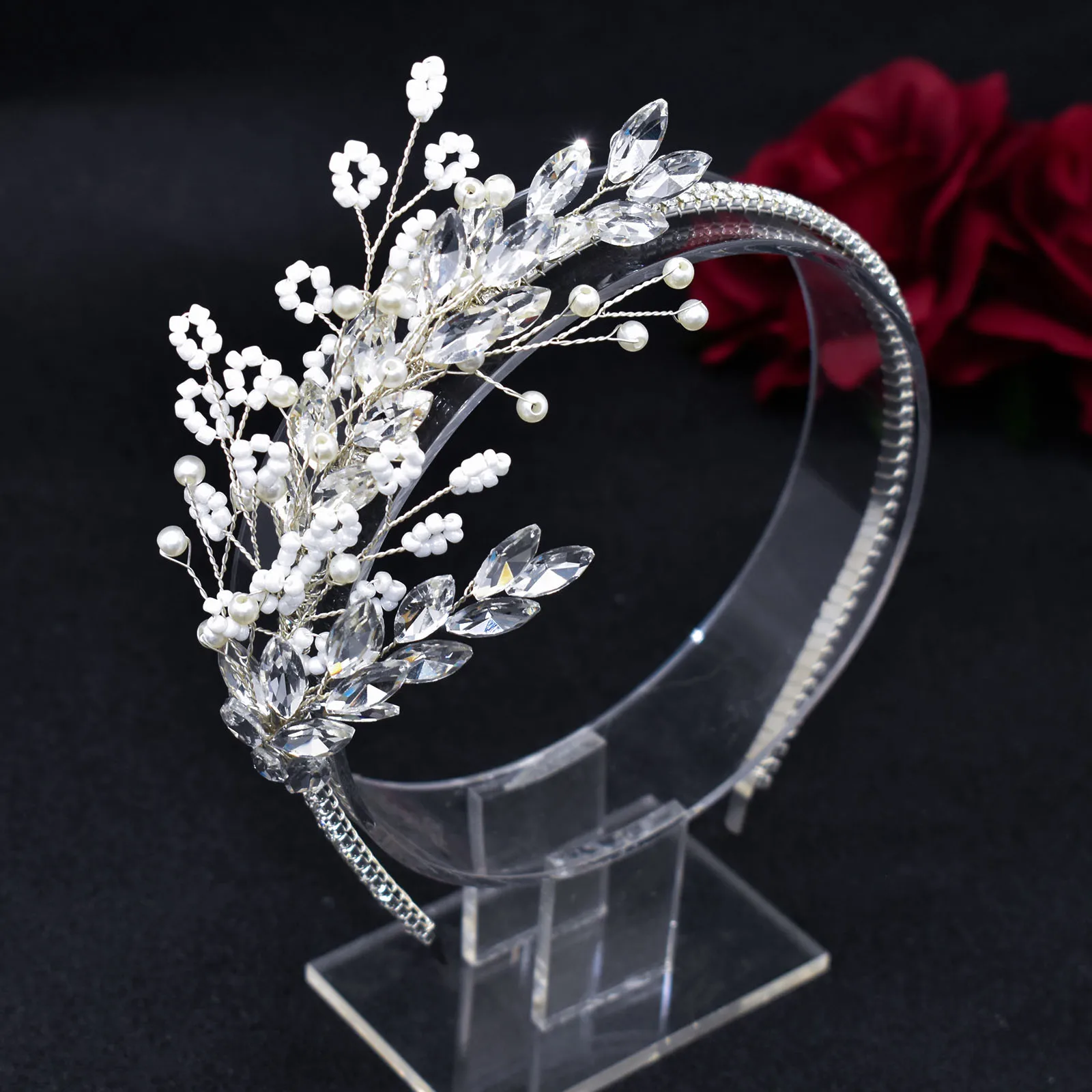 DZ028 diadema nupcial de lujo para mujer, tocado barroco con diamantes de imitación, accesorios para el cabello de boda, joyería, Tiara, tocados de cristal