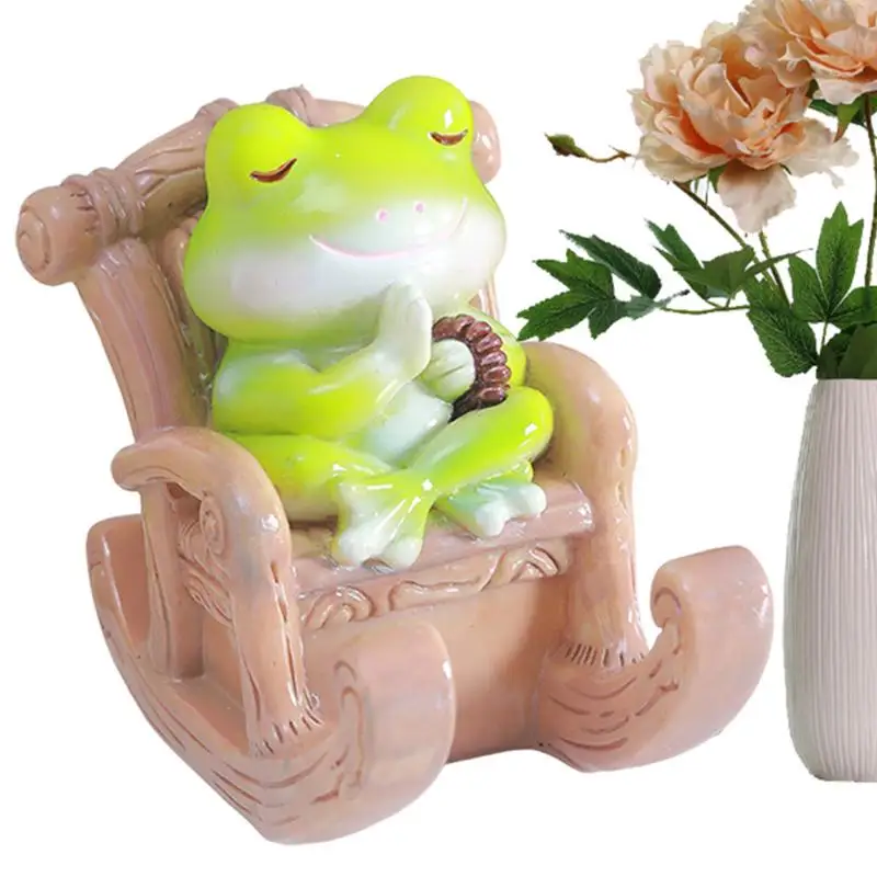 Desktop Phone Stand Rocking Chair Phone Holder Cradle Dock Frog Tablet Stand Resin Cell Phone Holder For Smartphones Tablets