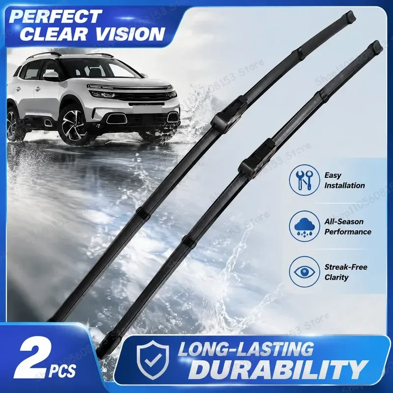 For Alfa Romeo Giulia 2015-2022 Front Rear Windshield Wiper Blades 25 inch 18 inch All Weather Rubber Refills Replacement