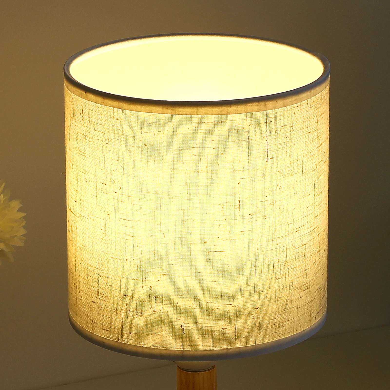 

Drum Lamp Shade Linen Fabric Metal Frame Easy Install Replacement for Living Room Bedroom Study Lighting Fixtures