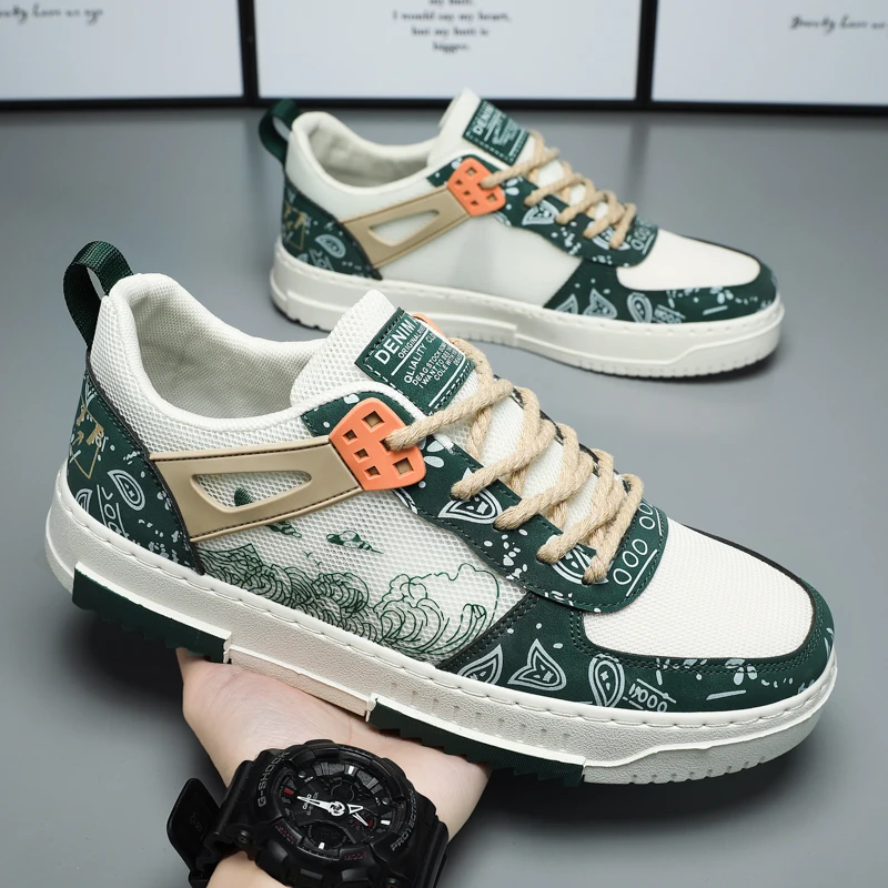 

Size 48 Mens Shoes Breathable Student White Shoes Trendy Lightweight Casual Board Shoes for Men Motorcycle Shoe Tenis Masculino