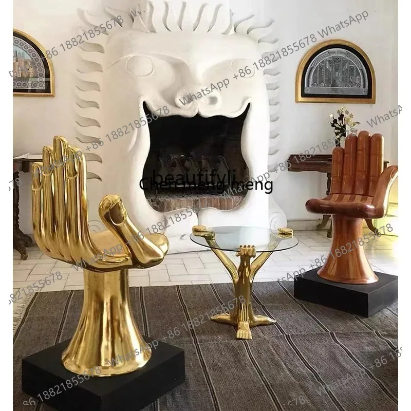 LHY26 ss Nordic Creative FRP Special-Shaped Finger Chair French Designer Art Decoration Leisure Chair High-Profile Figure Coffee