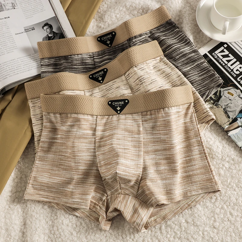 3-pack men's underwear men's boxer briefs youth pure cotton sports shorts breathable fashion boxer briefs