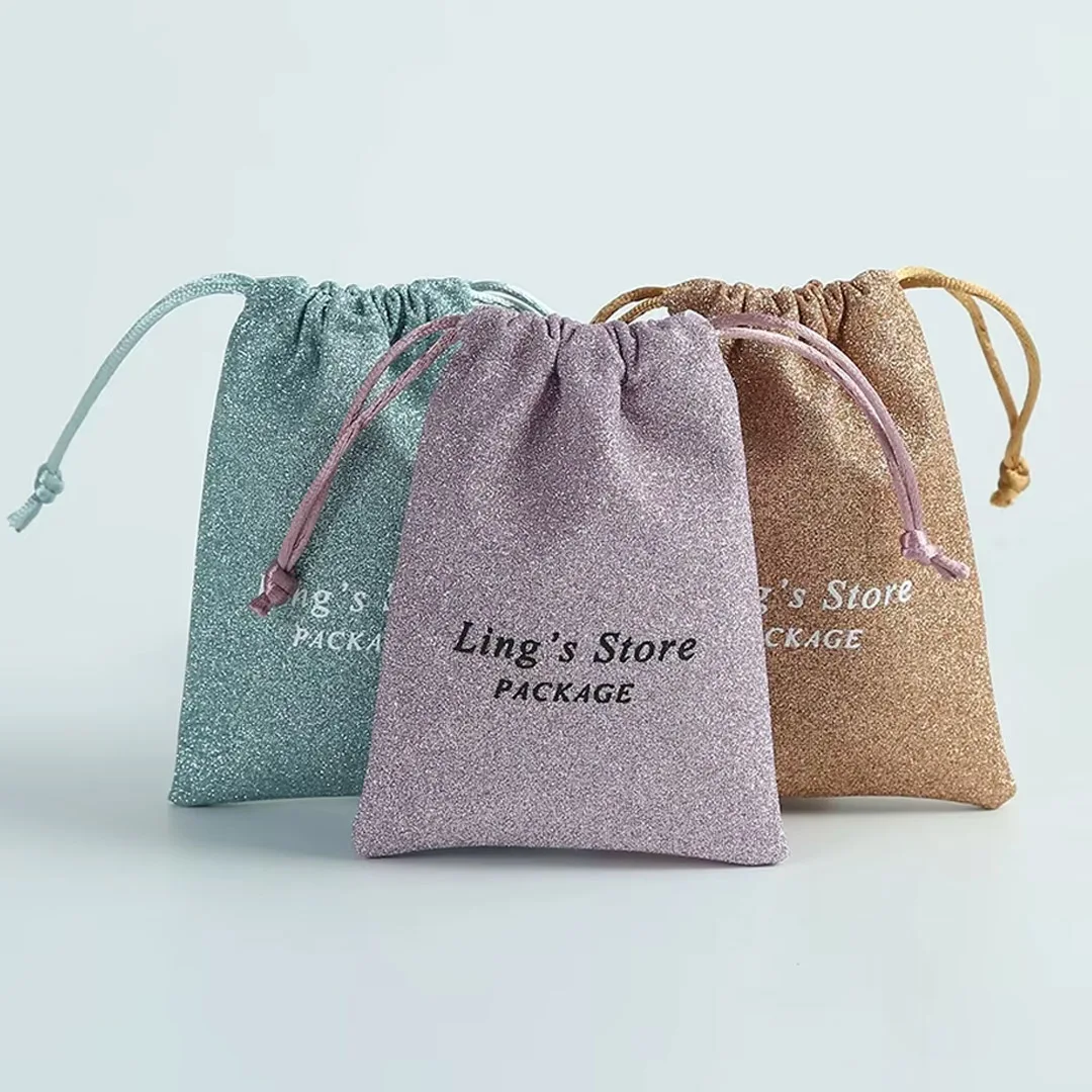 100 stuks gepersonaliseerd logo pailletten glanzende sieraden tasje boetiek kleurrijke verpakking oorbel hanger armband organisator