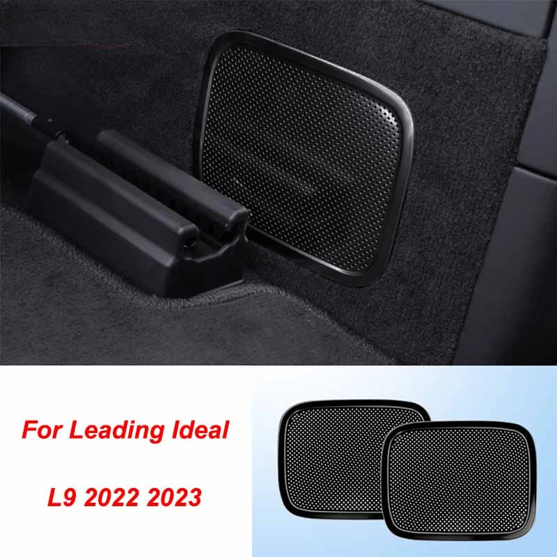 

For Leading Ideal LiXiang 2022 2023 L9 Car Refrigerator Heat Dissipation And Dust Cover Stainless Steel Sticker Accessories