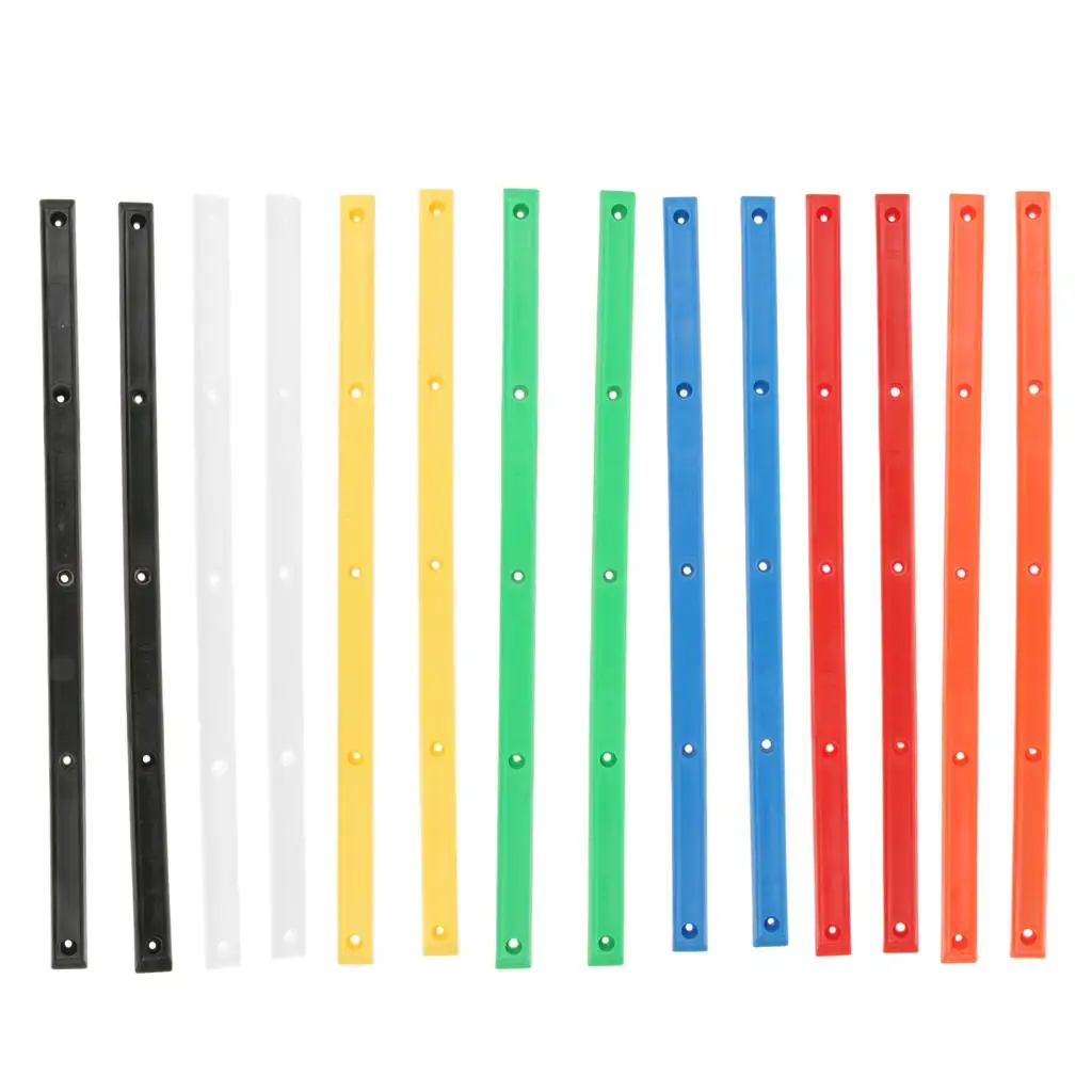 في الهواء الطلق 2 قطعة القضبان لوح التزلج Longboard المضادة للتصادم الضلع الشريط مع مسامير جبل #2