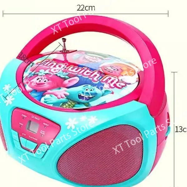 Cartoon Portable CD Player English Students Prenatal Education Learning CD Disc Repeat Bread Radio