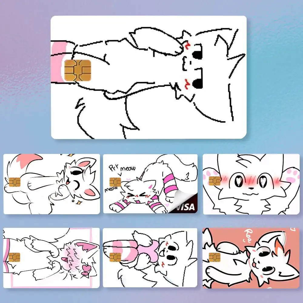 Cute B-boykisser Silly Cat  Credit Card HD Stickers Premium matte film effectively prevents fingerprints and daily abrasion.