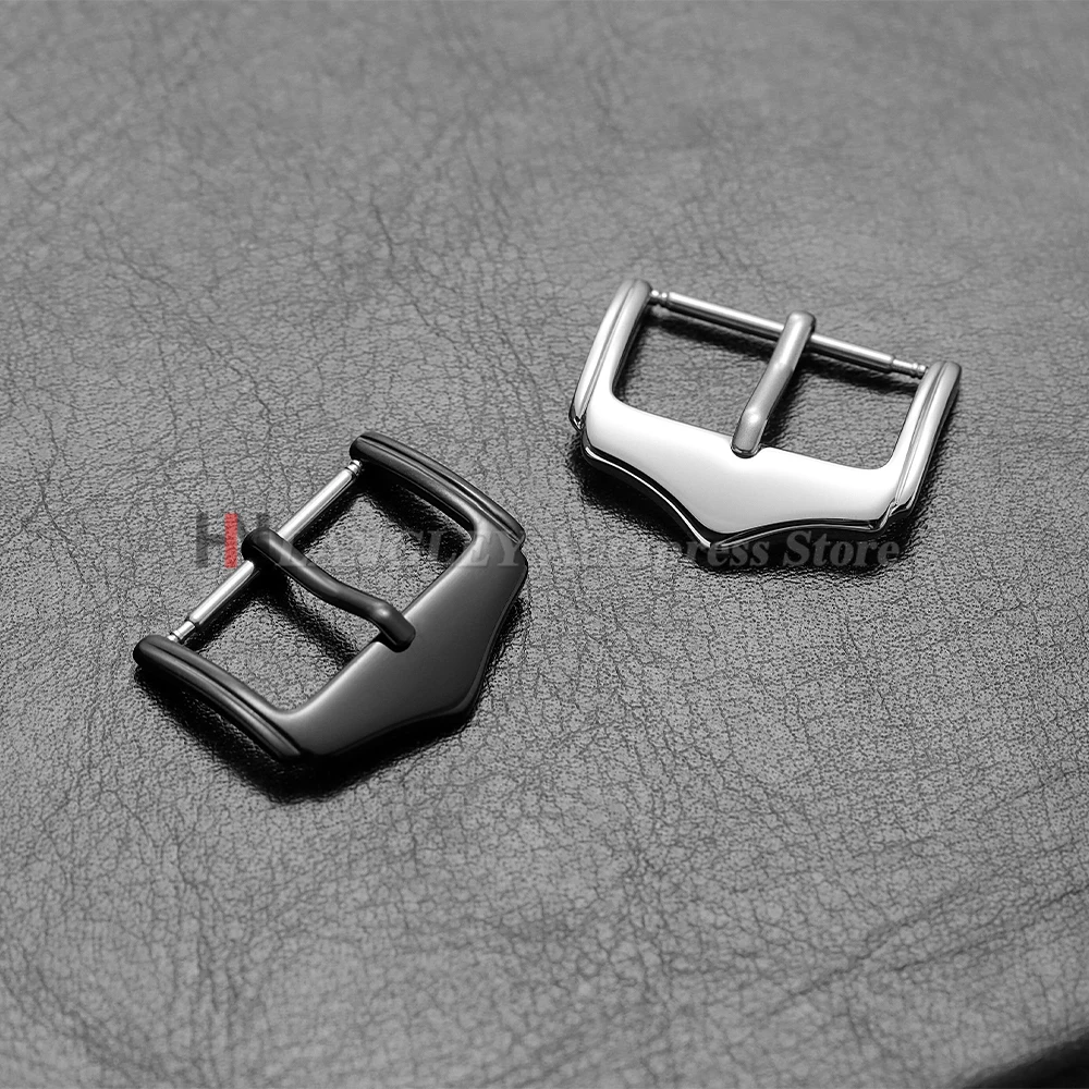 Fivela de relógio de aço inoxidável, pulseira de botão, fecho de pino para pulseira de relógio, fivela de substituição, 16/18/20mm, acessórios de relógio polido