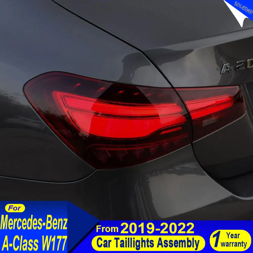 Car Taillight For Mercedes-Benz W177 A-Class LED Taillights 2019-2022 New Full LED Dynamic Turn Signal Light Tail Lamp Assembly