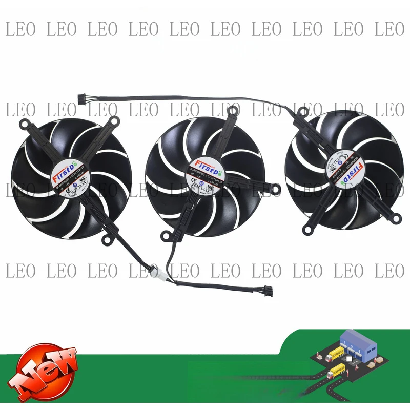 SS 3Pcs 95MM FD10015M12D Graphics Card fan for ZOTAC RTX 4090 Foreign Edition