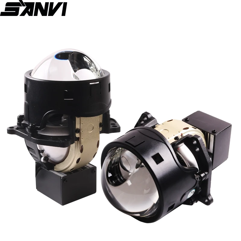 SANVI 3Inches Bi LED&Laser Projector Lens Headlight 67W 6000k 26000Lux Car Headlamp With Hella G3 G5 Bracket Car Light accessory