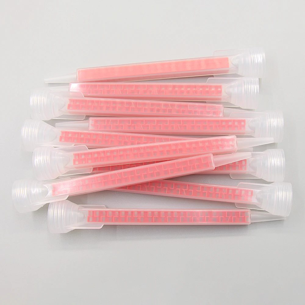 Imagem -02 - Quadrado Epóxi Mistura Bocal Estático Mistura Bocal ab Cola Arma Aplicador Fmq0824l 10 Pcs