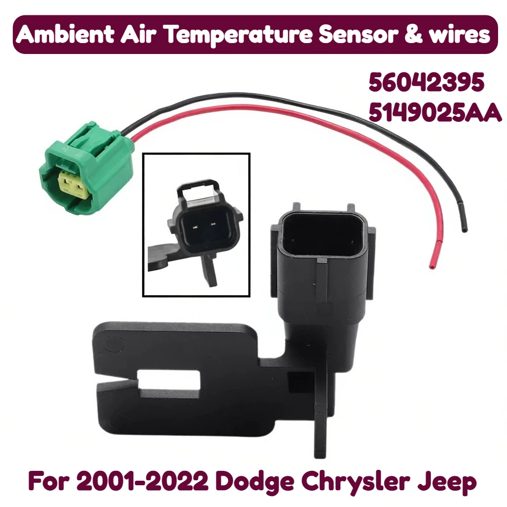 

Датчик температуры окружающего воздуха и провода для Dodge Chrysler Jeep 2001-2022 гг. 56042395, 5149025AA