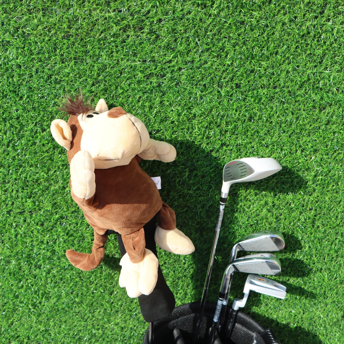 Plush Animal Golf Headcover Fit Up Driver,460CC No.1 Woods Men Lady Golf Club Cover Mascot Novelty Cute Gift Lion Tiger Raccoon