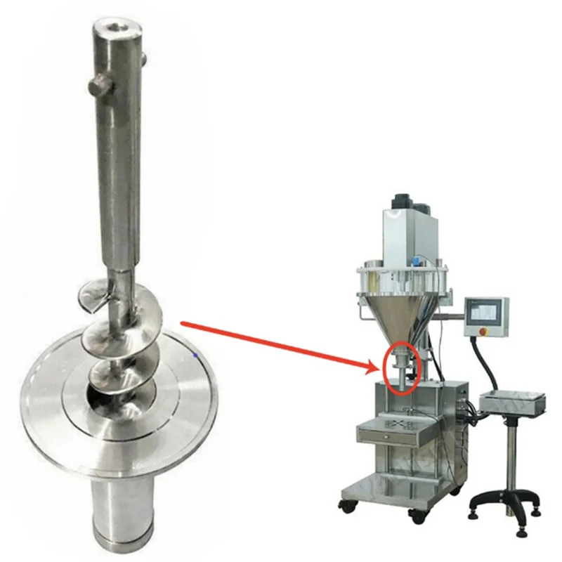 Boquilla de llenado de polvo automática, varilla de tornillo φ21-69mm, cabezal de llenado