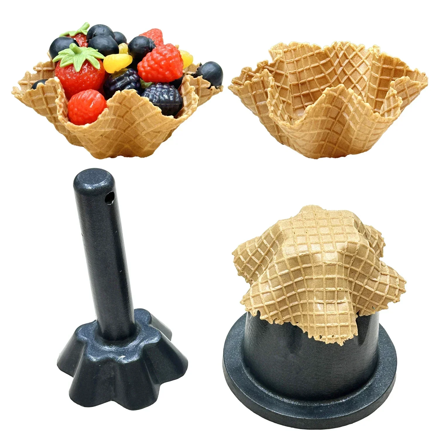 Commercial Use Gelato Waffle Cone Bowl For Small Business RollerIce Cream Waffle Bowl Maker