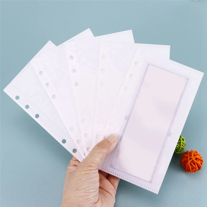 

20 Pcs A6 Binder Pockets 6 Holes Budget Cash Envelopes For 6-Ring Budget Binder Notebook Easy To Use