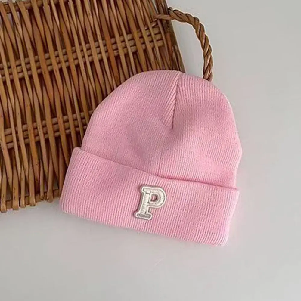 Winter Zachte Baby Mutsen Hoed Gehoorbescherming Winddicht Peuter Gehaakte Motorkap Warme Letter Baby Gebreide Muts Buiten