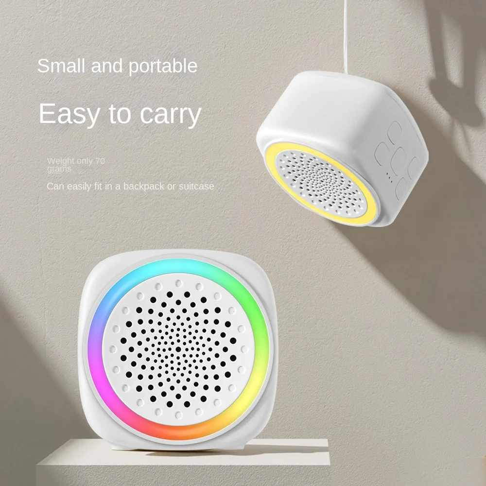 with RGB Lighting Baby White Noise Machine 26 Types Soothing Music White Sleep Sound Player Night Light USB Rechargeabe