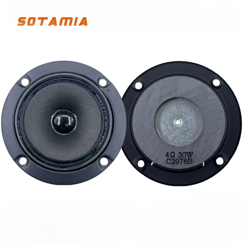 SOTAMIA 2 قطعة 4 بوصة مكبر الصوت مكبر صوت 4 أوم 30 واط HIFI المزدوج المغناطيسي KTV كاريوكي ثلاثة أضعاف المتكلم المنزل الصوت الموسيقى مكبر الصوت